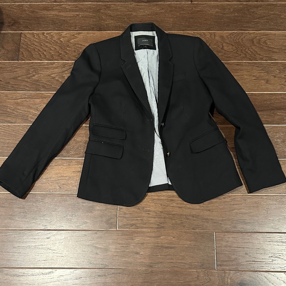 J. Crew Women's classic Schoolboy Black Blazer
